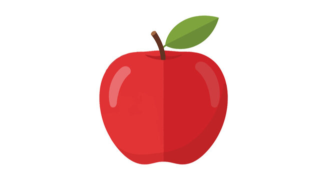 A ripe red apple fruit.