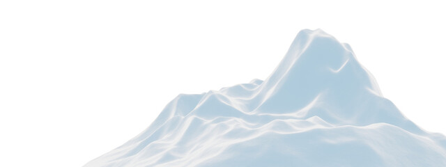 Fototapeta premium Snowy mountain. Light blue panoramic winter landscape