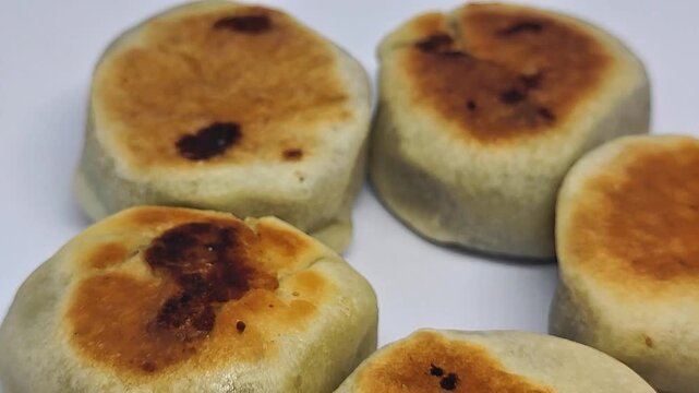 Panning shoot of bakpia pastry
