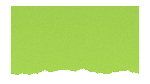 Lime green torn paper overlay rectangle sheet