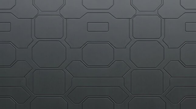 A dark gray, textured pattern resembling a honeycomb or hexagonal tile arrangement. The pattern is composed of overlapping, slightly raised, octagonal shapes.