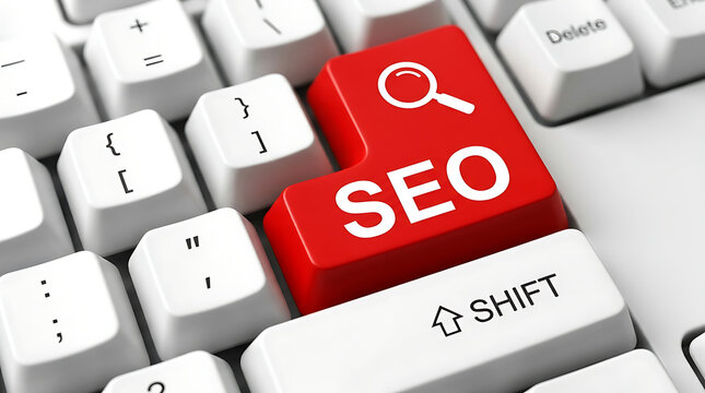 SEO Keyboard Button &ndash; Search Engine Optimization, Website Ranking and Digital Marketing Concept