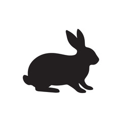 Fototapeta premium black rabbit isolated on white background