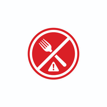 Food Allergy Warning Label Safety Awareness Medical Vector Icon