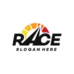 Naklejka premium Race Logo Design template Illustration Vector