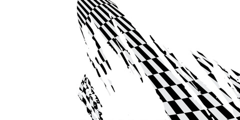 Naklejka premium Checkered flag wave on white background design for sport race championship vector illustration.