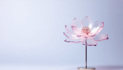 Fototapeta premium ガラスの花の電気スタンド