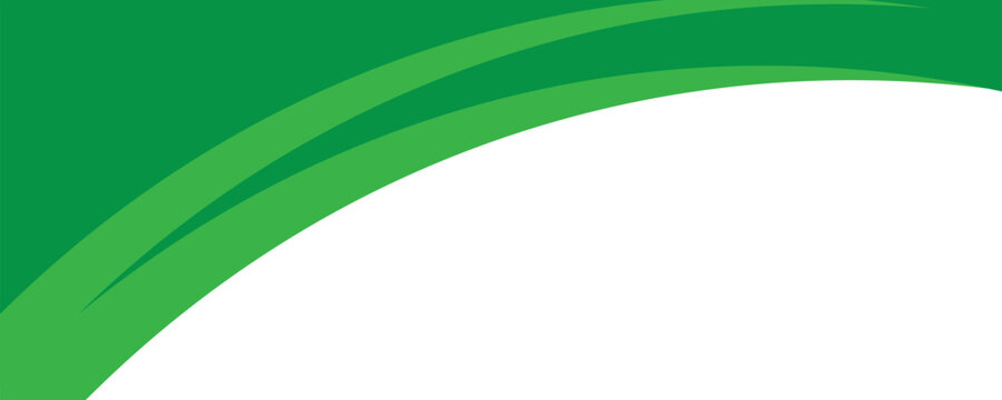 Green banner background. Green abstract header with rounded lines for web banner or poster.modern