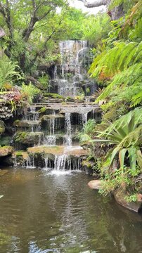 Waterfall, the beautiful waterfall in deep forest 