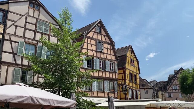 Traditional Half Timbered Houses and Historic Architecture in Colmar France