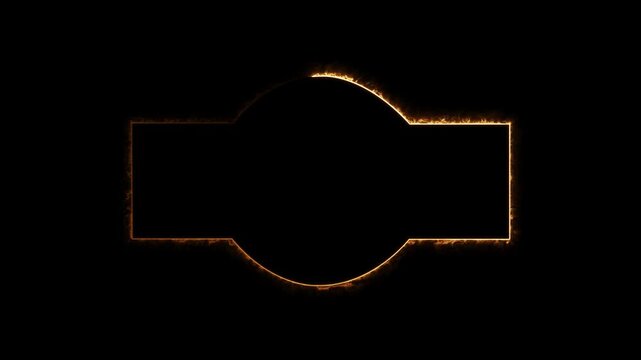 Abstract Loop neon futuristic background. sci fi technology HUD UI frame neon glowing technology sci fi frame. GUI futuristic user interface screen elements. Sci-fi.