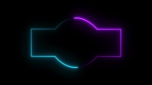 Abstract Loop neon futuristic background. sci fi technology HUD UI frame neon glowing technology sci fi frame. GUI futuristic user interface screen elements. Sci-fi.