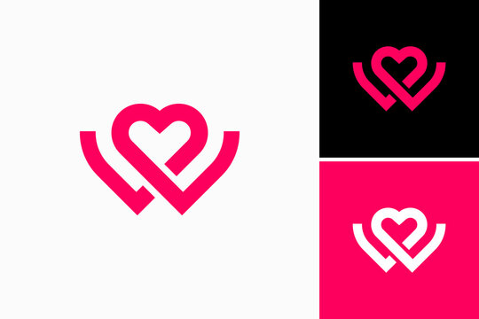 Letter W Heart Vector Logo Premium 