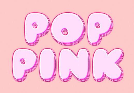 Bubble Neon Text Effect Template