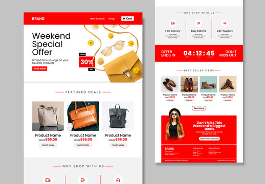 Weekend Special Offer Email Newsletter Design Template