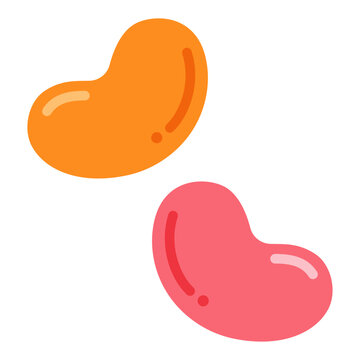 Colorful jelly beans candy vector illustration