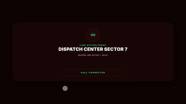 Dispatch Center Sector 7 Interface.