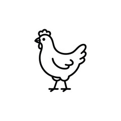 Fototapeta premium Meat meat black and white vector icon