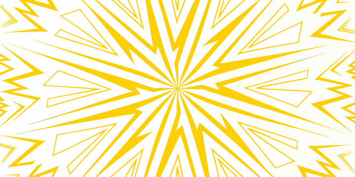 Yellow lightning burst pattern on a white background