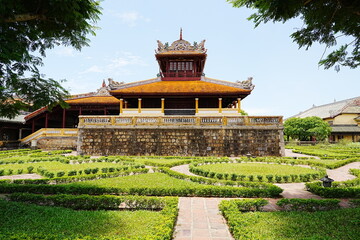 Obraz premium Historic Architecture of the Imperial City of Hue, UNESCO World Heritage Site in Vietnam - ベトナムの世界遺産 フエ王宮 阮朝王宮 歴史的な建造物 
