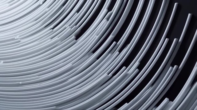 Waves of White Lines Create an Abstract Background with a Flowing, Dynamic Pattern Featuring Minimalist, Modern, Artistic with Texture and Digital