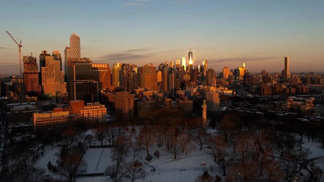 Cinematic View Of Manhattan Cityscape, New York City