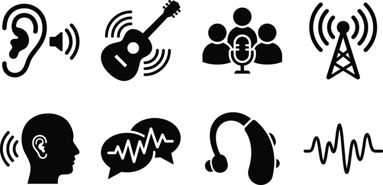 Eco friendly transport and green mobility vector icons set featuring electric car train and delivery drone silhouettes