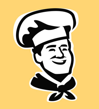 Smiling chef character vector illustration
