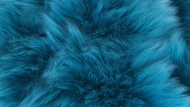 Chaotic Blue Messy Puppet Fur Blowing in Wind for Playful Childhood Fun Concepts