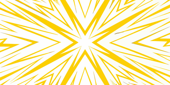 Yellow lightning burst pattern on a white background
