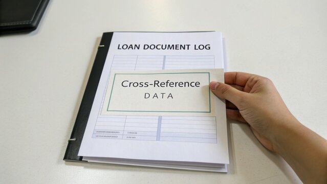Detailed Document Log for Loan Management with Cross-Reference Data in a Professional Setting