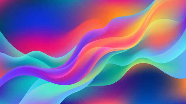Vibrant wavy lines move across abstract background