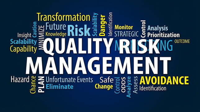 Quality Risk Management Word Cloud Design &ndash; Compliance, Governance and Business Process Excellence Concept