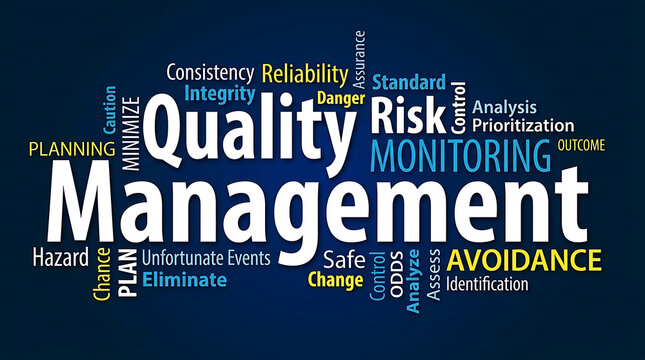 Quality Risk Management Word Cloud Design &ndash; Compliance, Governance and Business Process Excellence Concept