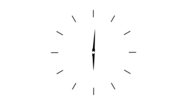 Animation of clock hands moving against a black background