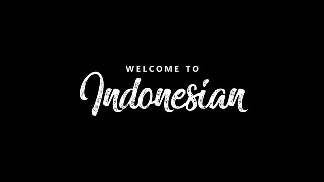 welcome to indonesian writting teks