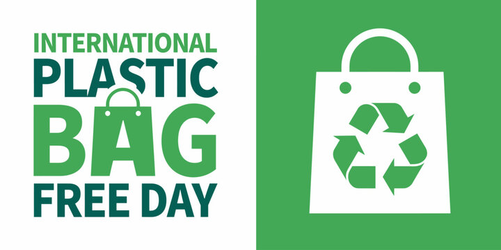 International Plastic Bag Free Day awareness campaign logo and symbol
