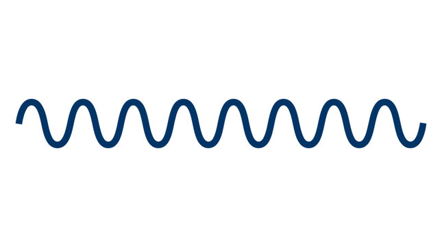 A wavy blue line stretches across a plain white background.