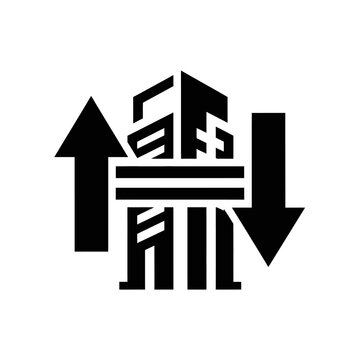Black arrows pointing up and down.