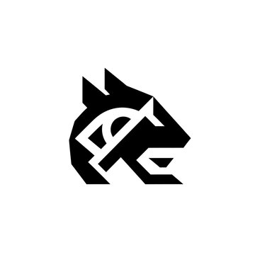 Black Horse Head Logo Design.