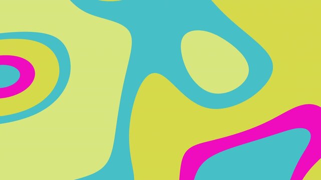 Vibrant Retro Abstract Flowing Background