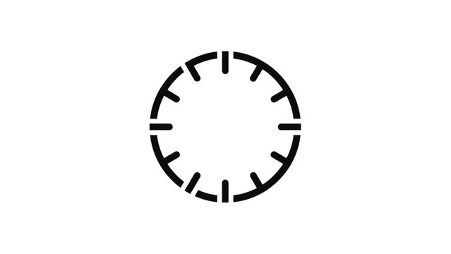 Minimalist icon of a circular target with tick marks