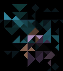 Obraz premium colored geometric abstract artwork featuring a pattern of interlocking triangles