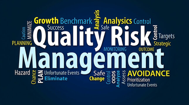 Quality Risk Management Word Cloud Design &ndash; Compliance, Governance and Business Process Excellence Concept