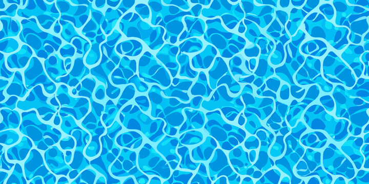 Turquoise water pattern with rippling surface and abstract shapes