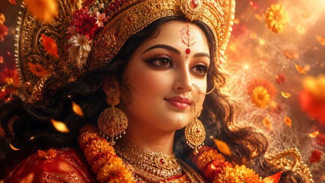 Godess Durga on Maha Navratri, Navadurga, Durga Puja, Sharad Navratri, Jyeshtha Shukla Ashtami/Masik Durga Ashtami, Mahanavami, Vijayadashami, Dussehra, Durga/Mahakali/Jagadamba, Bhavani