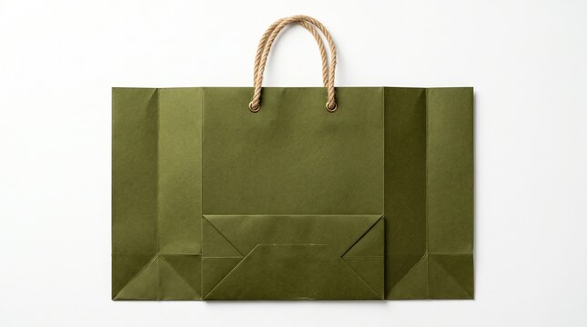 brown bag shopping handle rope twill tote carry transport package delivery retail store purchase consumer buy cart sack container envelope folded bottom gusset seam crease pleat