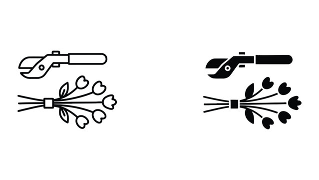Vector illustration of handcuffs with broken chains and scattered shackles
