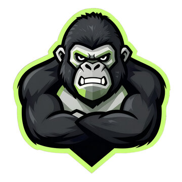 Fierce Gorilla Mascot Logo Vector