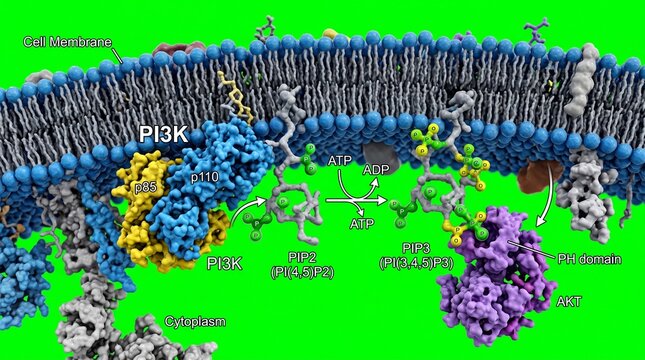 Phosphoinositide 3-kinase phosphorylating PIP2 molecular structure